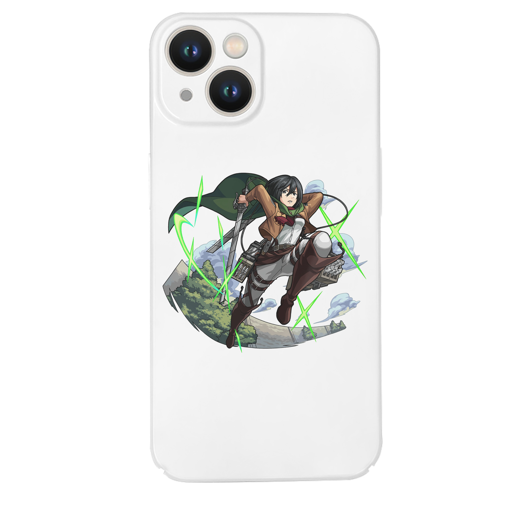 （画像用） 進撃の巨人 ミカサ·アッカーマン Attack on Titan Mikasa Ackerman 【iPhone 14シリーズ対応】ハードケース